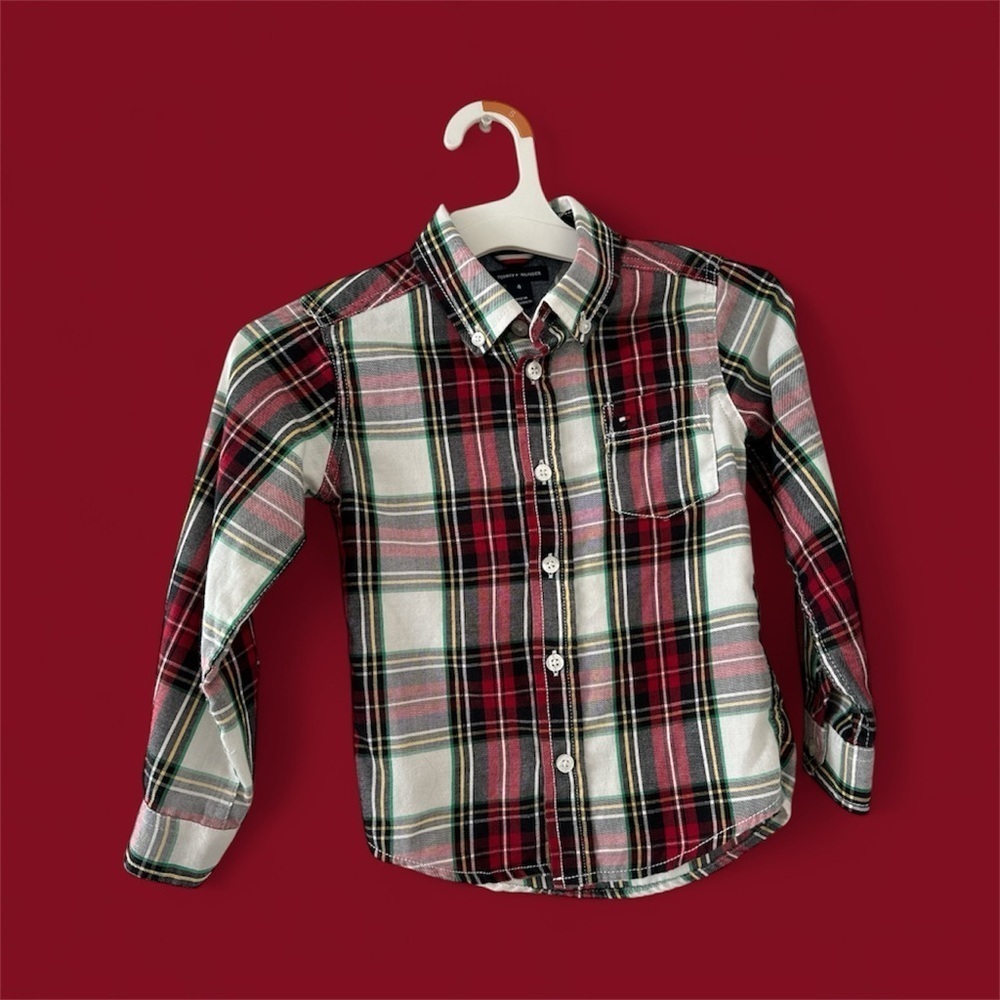 Tommy Hilfiger Kids Plaid Shirt - Red, Green, White